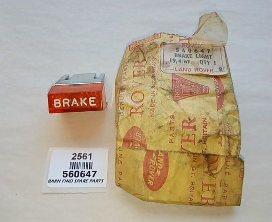 Genuine Land Rover Brake Warning Light Lens 560647 New Old Stock0