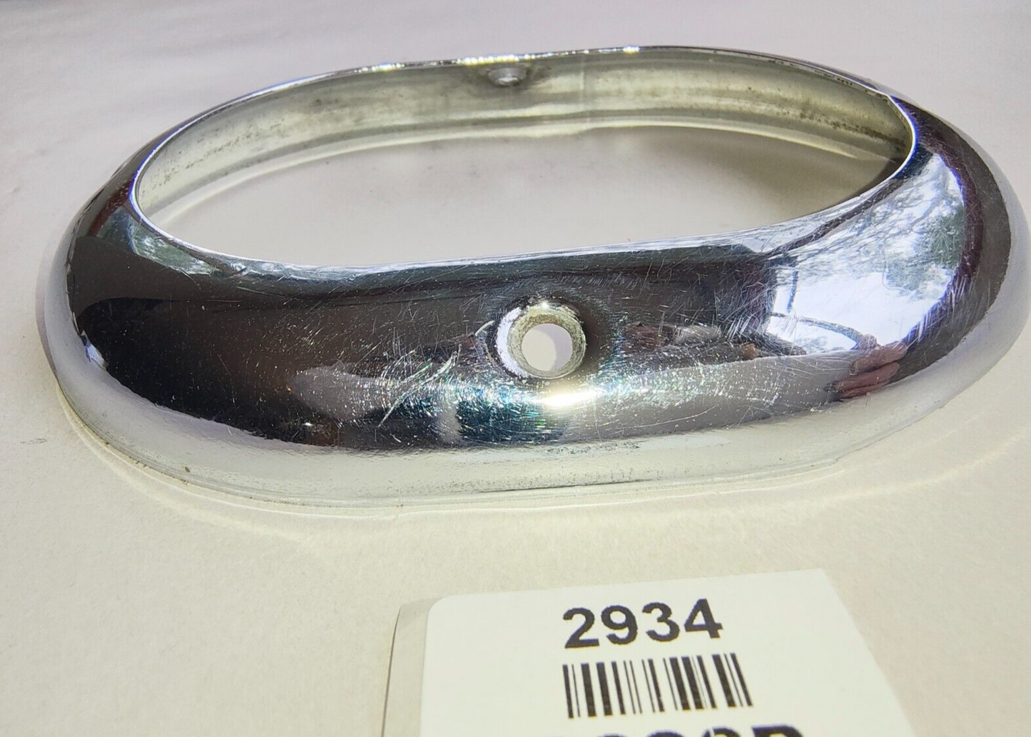 Original used Oval chrome Bezel Gear Lever gaiter retainer C926B Wolseley 15/503