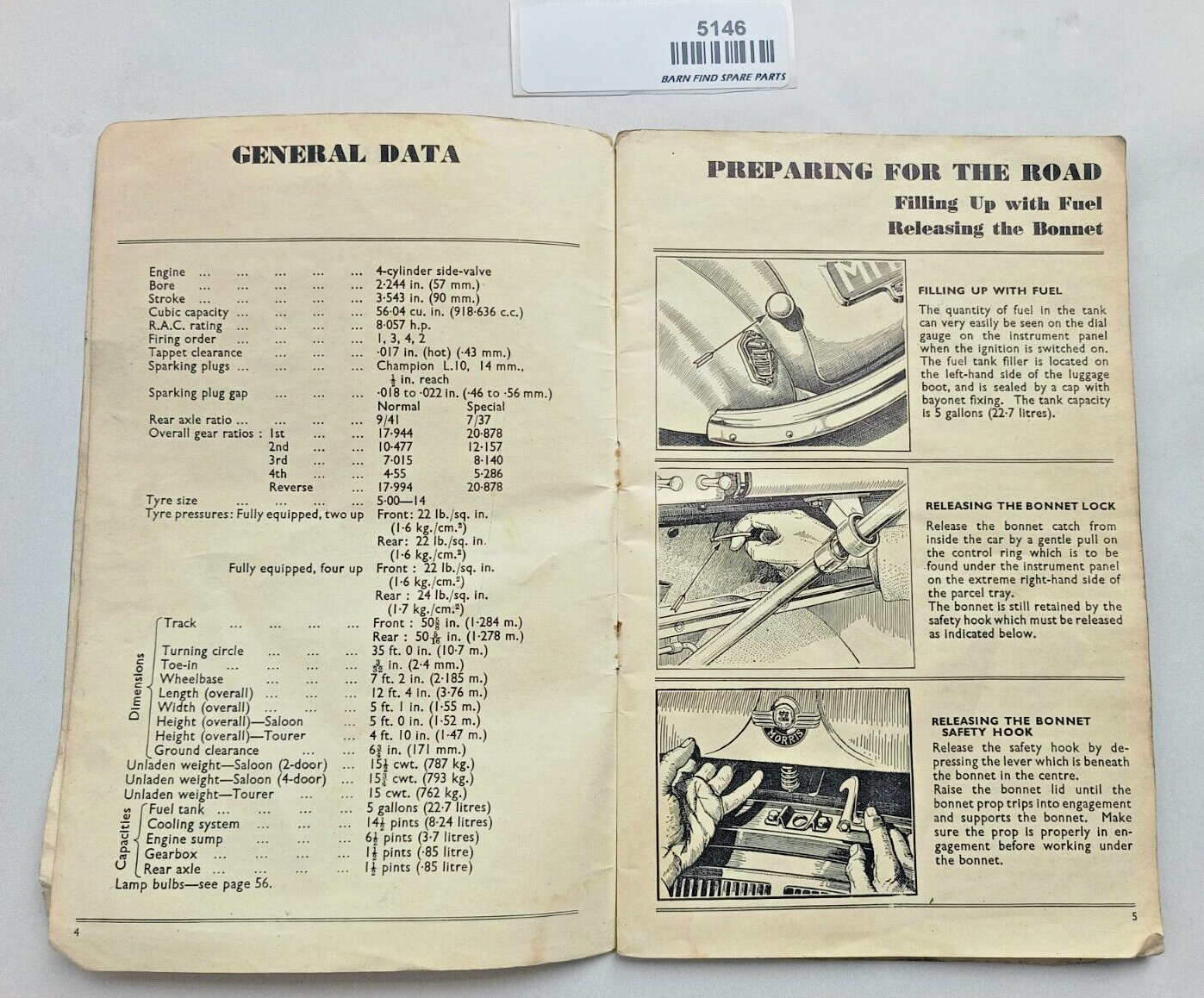 The MORRIS MINOR (Series MM) Driver's Handbook AKD470J3