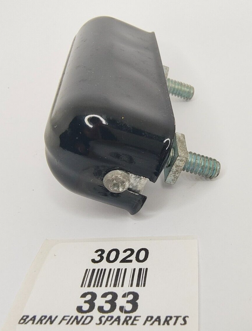 New old stock in box vintage License Plate Lamp, black metal/tin Part No 3335