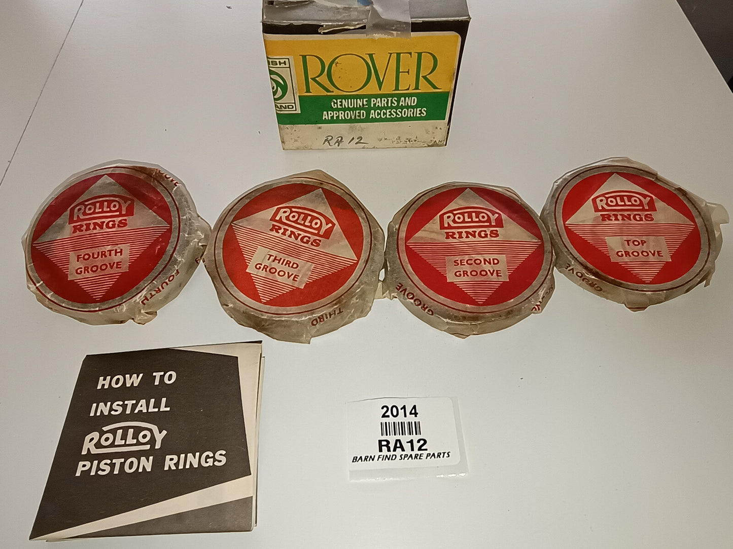 Original New Old Stock RA12 Chrome Oil Ring piston ring set - British Leyland1