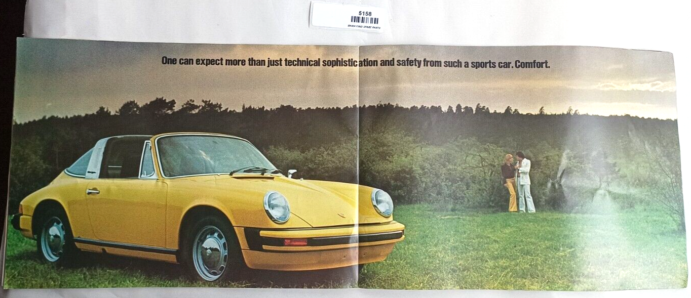 Original Vintage Porsche Carrera 2.7 911 marketing sales advertising brochure3