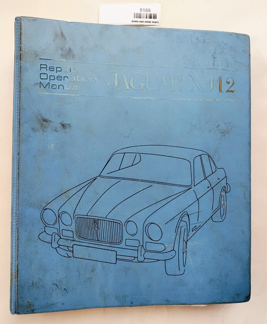 Original Jaguar XJ12 Repair Operation Manual E.172 Issue 1 1972 in hard binder0
