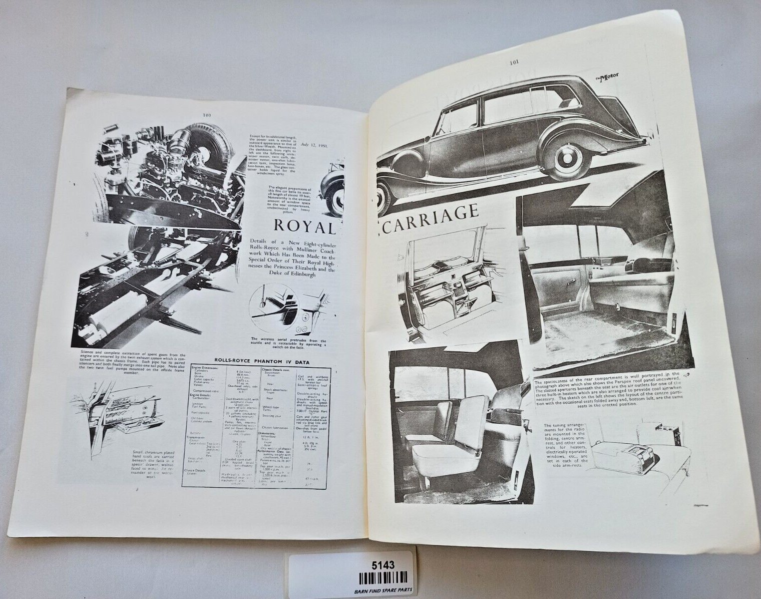 Rolls-Royce Cars 1940-1950 Brooklands Books original vintage softcover7