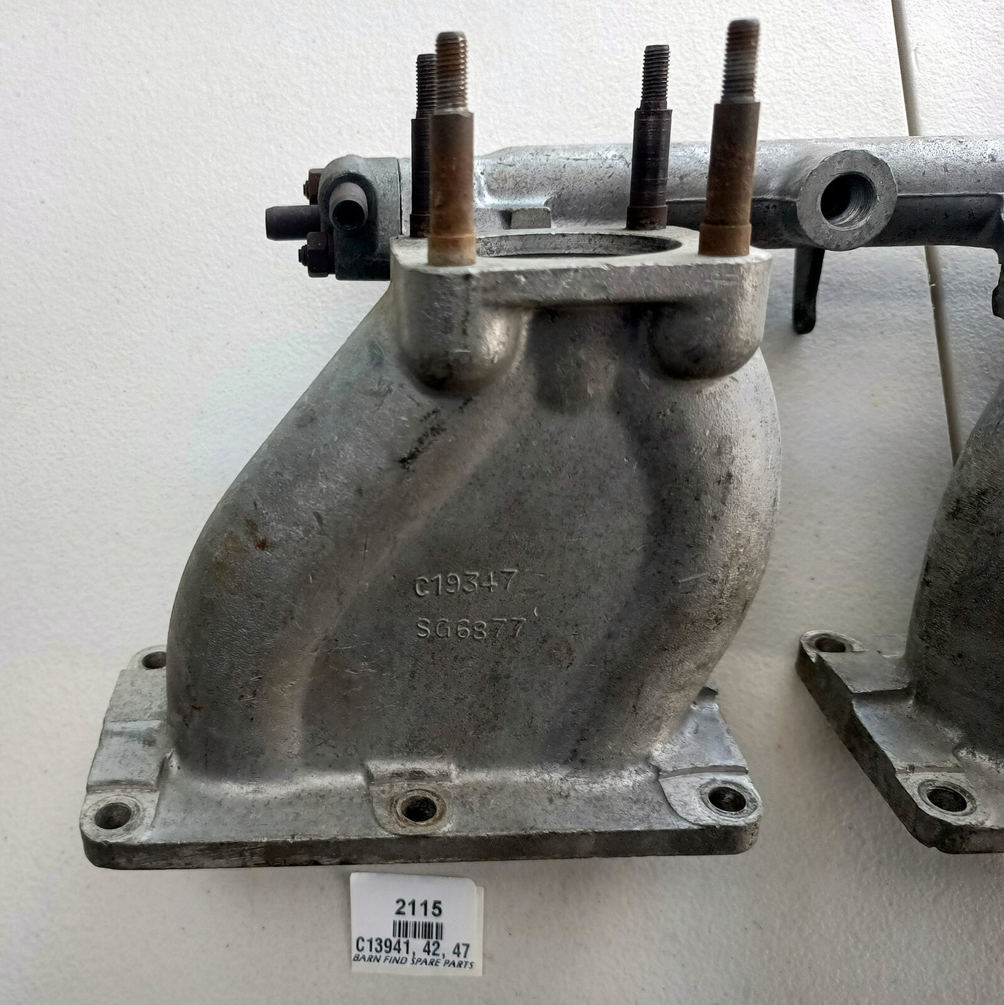 Triple SU Jaguar 3.8 Litre three branch inlet Manifold C13941, C13942, C19347. G6