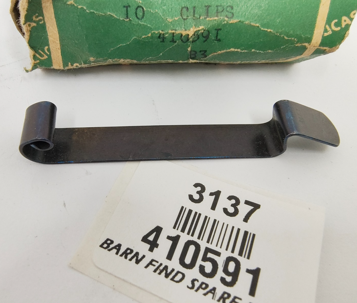 Lucas distributor cap clip 410591 New Old Stock Overall length 65mm x 9mm wide2
