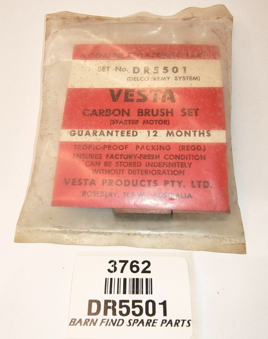 VESTA DELCO REMY Starter Motor Brush set (4 brushes) No. DR5501 New Old Stock0