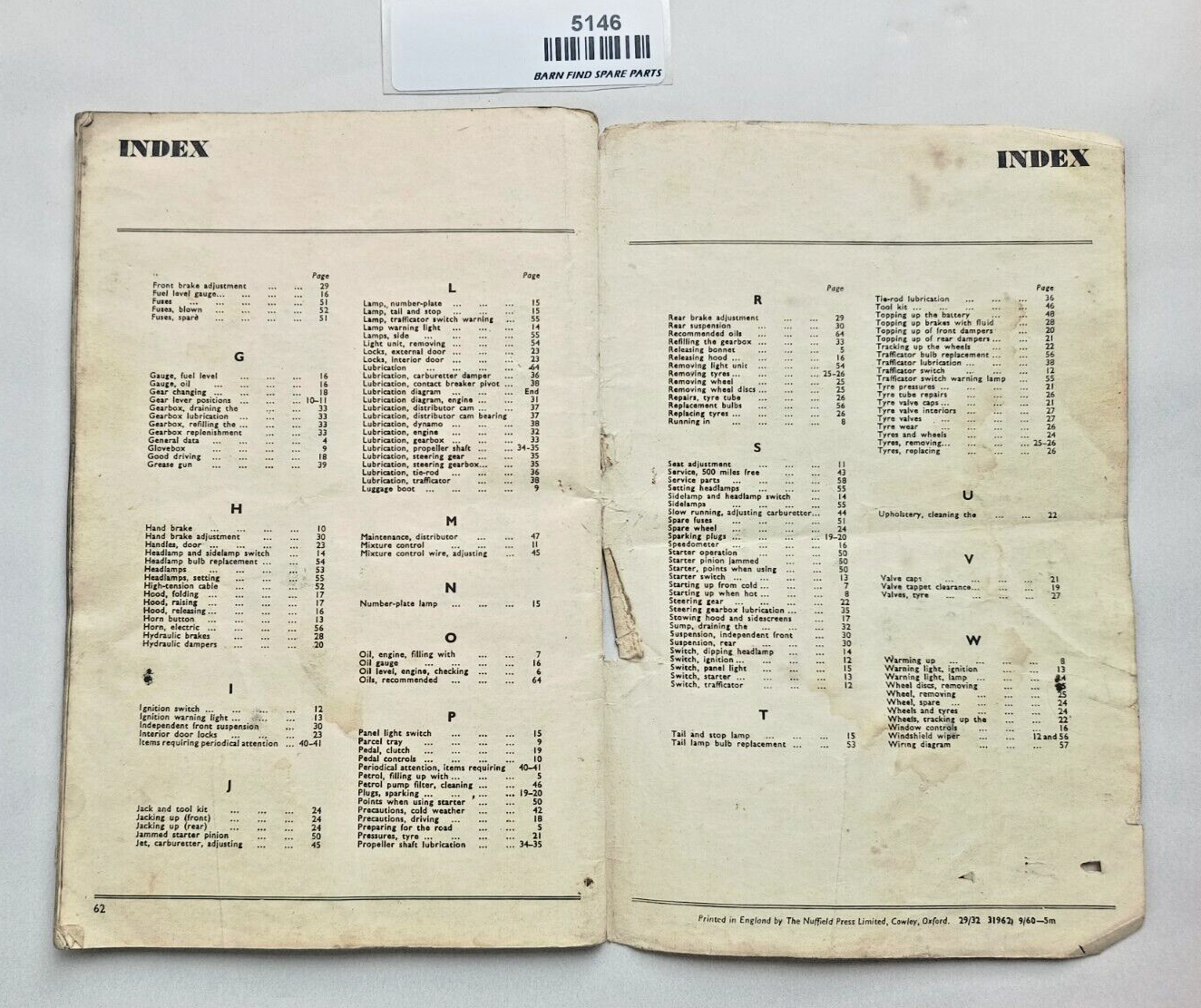 The MORRIS MINOR (Series MM) Driver's Handbook AKD470J6