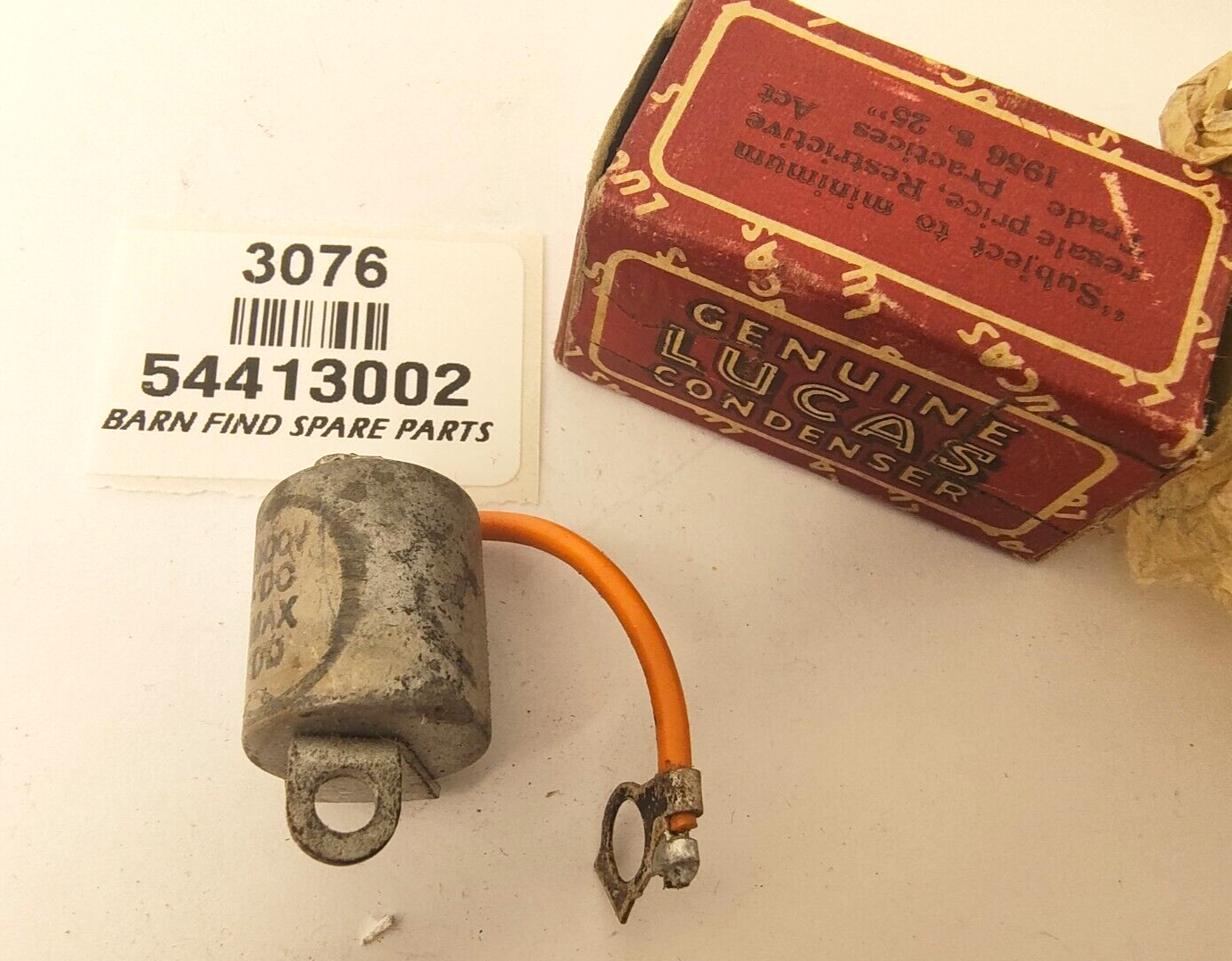 Lucas New Old Stock Distributor Condenser in Original Box  544130021