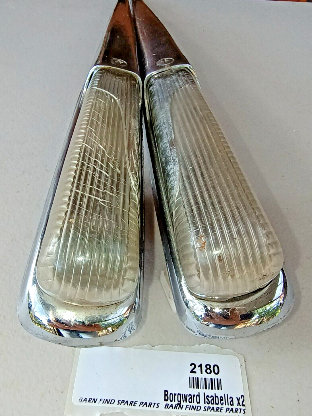 Original Borgward Isabella USED pair of left &right front Indicator housings0