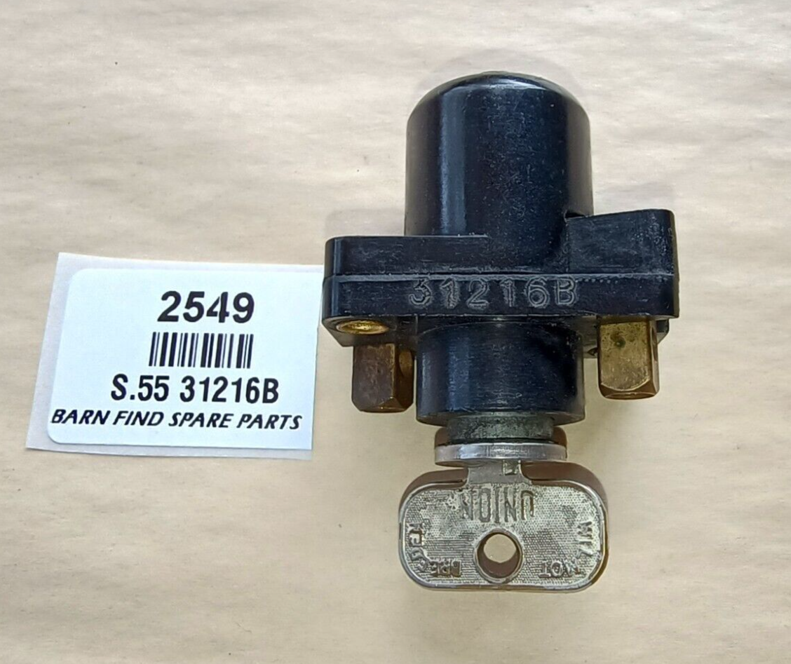 Lucas Original Ignition Switch S.55 31216B, Used Condition0