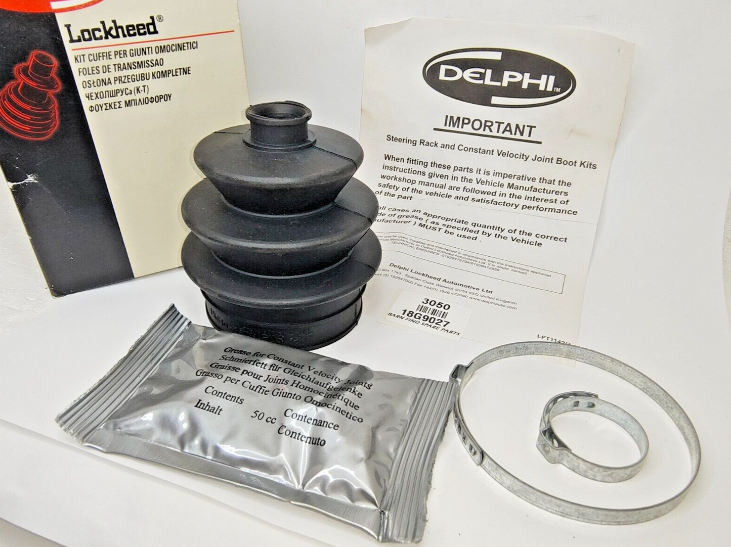 Constant Velocity CV Joint boot kit 18G9027 Austin Mini Triumph AC Allegro0