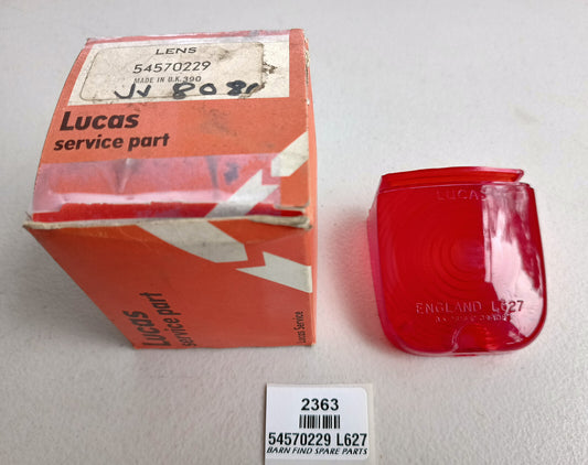 Original Lucas 54570229 L627 red plastic lens Jaguar XK MkII , New Old Stock0