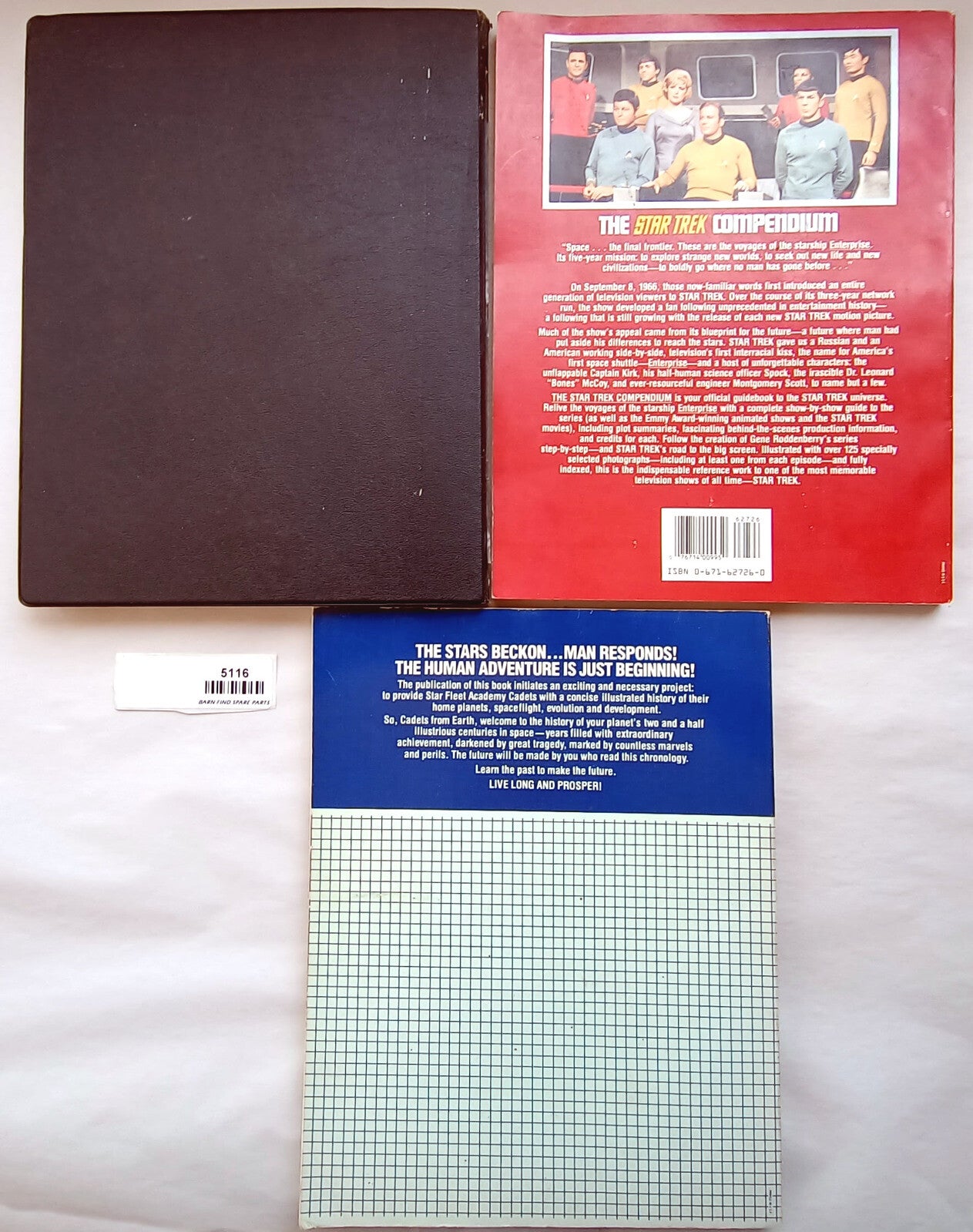 Three Original Startrek collectable manuals first editions1