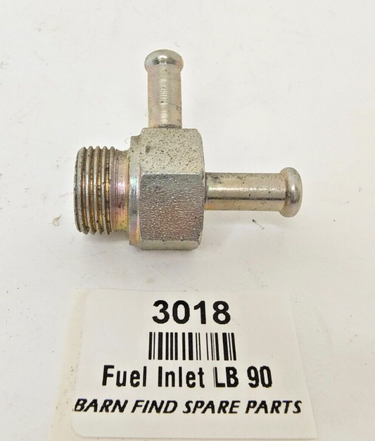 SU Carburettor NOS Fuel Bowl large bolt push on clamp style 90 degree 9.5mm 3/8"0