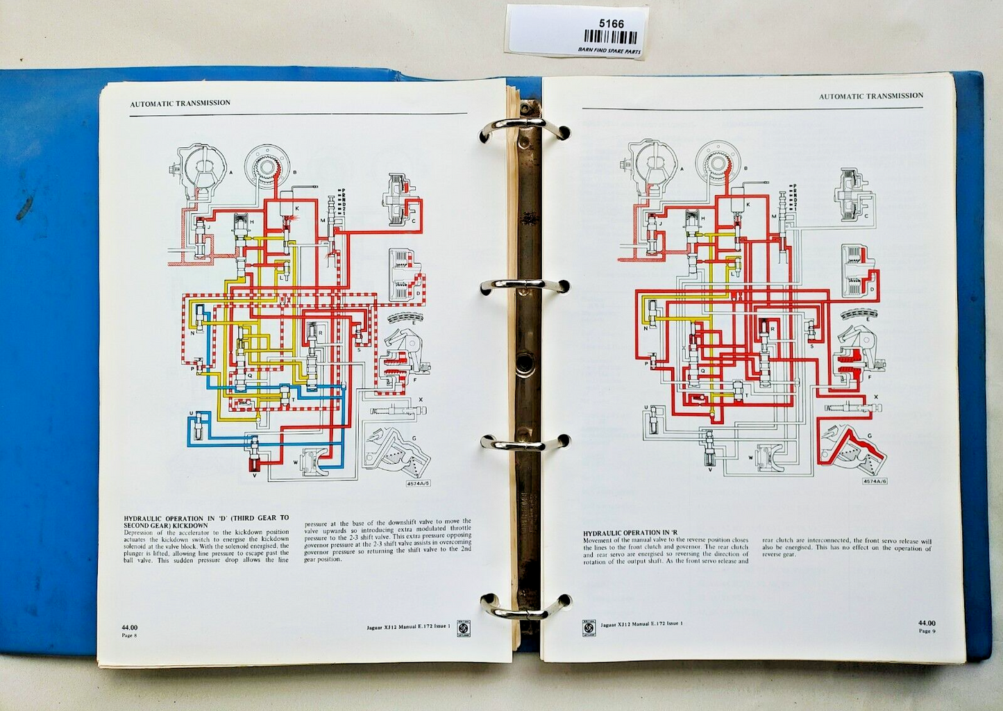 Original Jaguar XJ12 Repair Operation Manual E.172 Issue 1 1972 in hard binder9