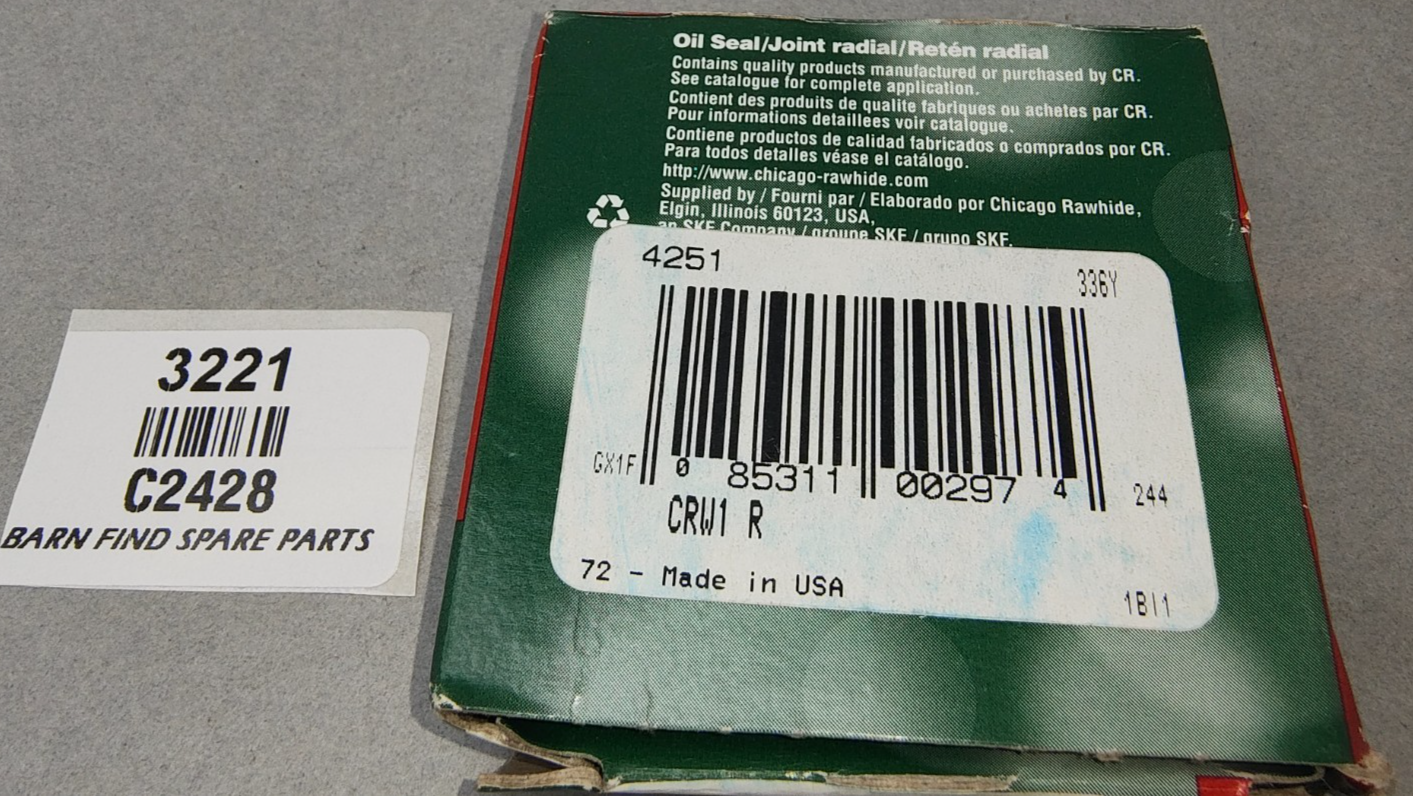 Seal in tachometer drive adaptor C2428 Chicago Rawhide P No. 4251 suits Jaguar1
