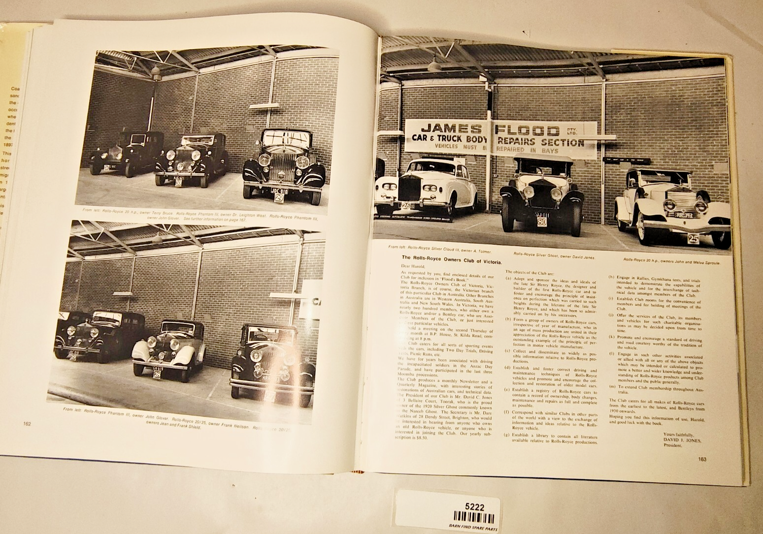 Signed 1st Edition The James Flood Book of Early Motoring Hardcover 19688