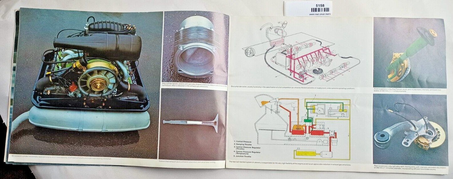 Original Vintage Porsche Carrera 2.7 911 marketing sales advertising brochure5