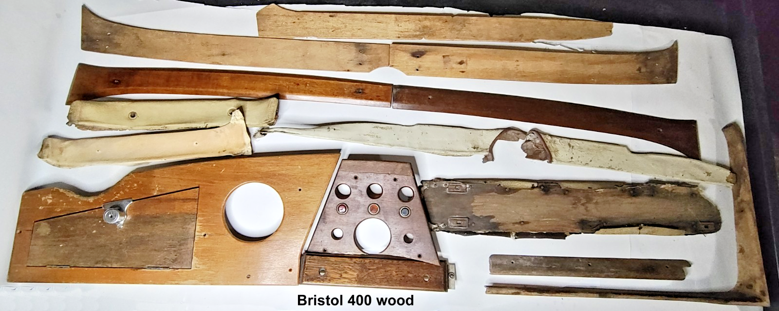 Original Bristol 400 interior trim - 15 pieces from Bristol 400 Chassis 6400