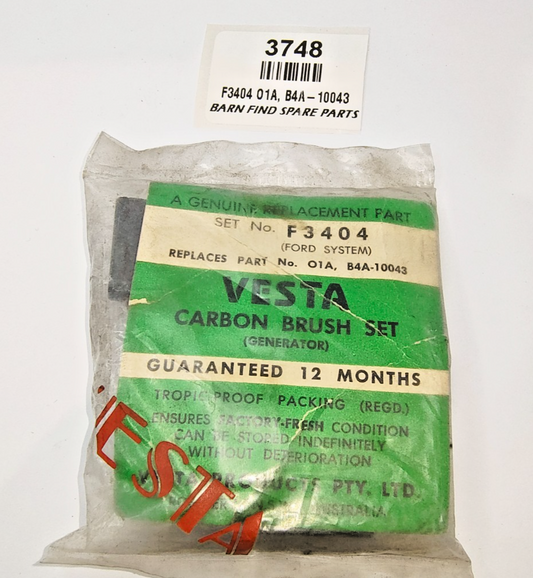 VESTA New Old Stock Generator  Brush Set F3404 O1A, B4A-10043 (Ford System)0