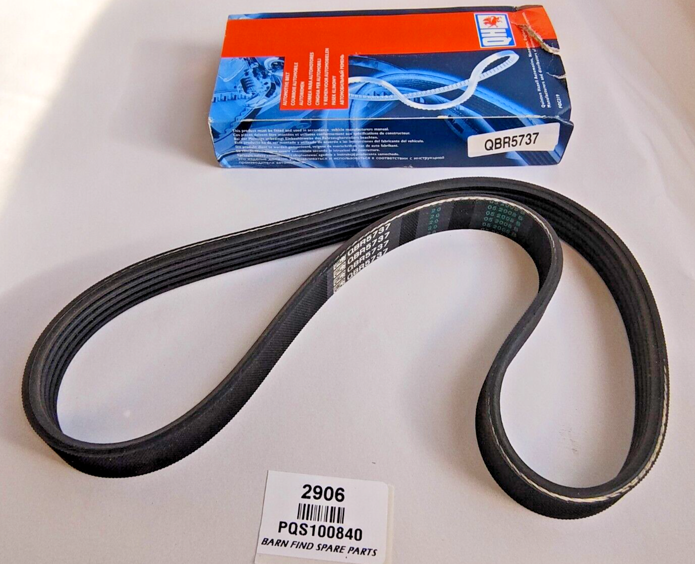Quinton Hazell QBR5737 V-RIBBED Drive Belt PQS100840 New Old Stock0