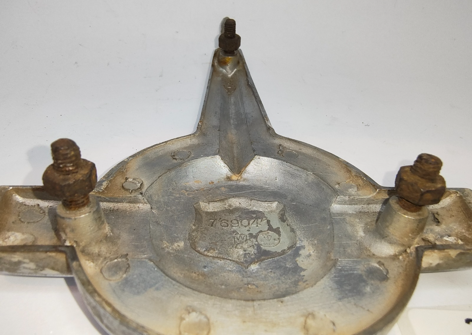 Original Morris 1000 bonnet hood chrome emblem good used 7690418