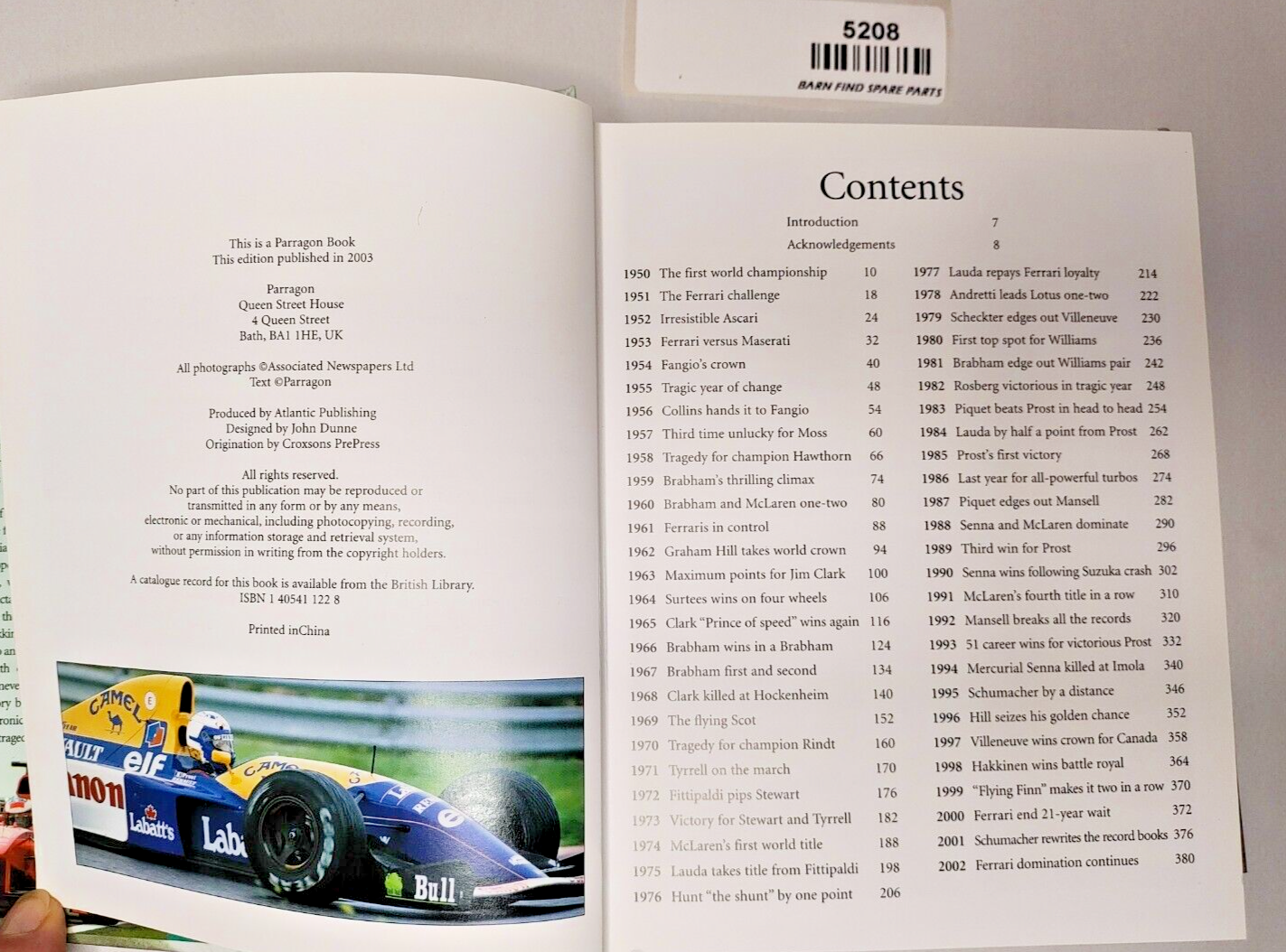Formula One Unseen Archives hardcover Book by Tim Hill5