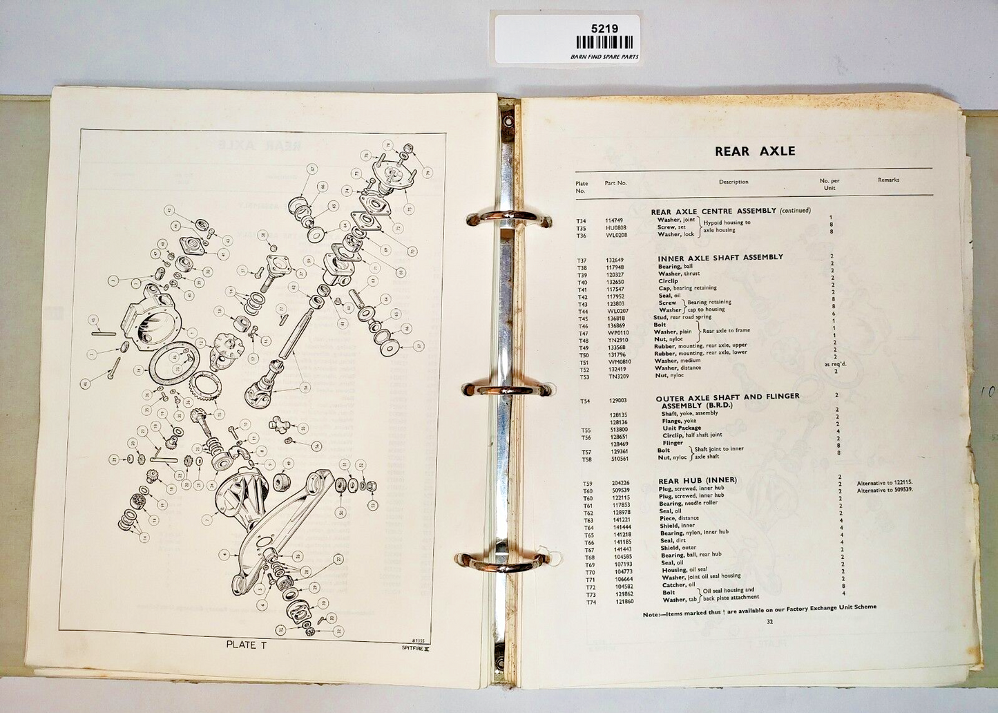 Original Triumph Spitfire Mk3 Sports Car Spare Parts Catalogue11