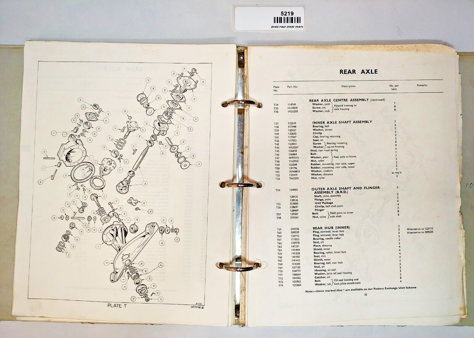 Original Triumph Spitfire Mk3 Sports Car Spare Parts Catalogue11