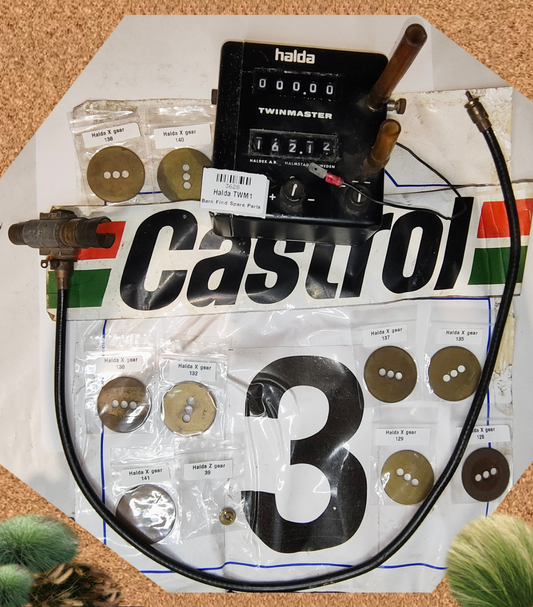 Vintage Halda Twinmaster Rally computer RARE TWM1 Aluminium case + extra gears0