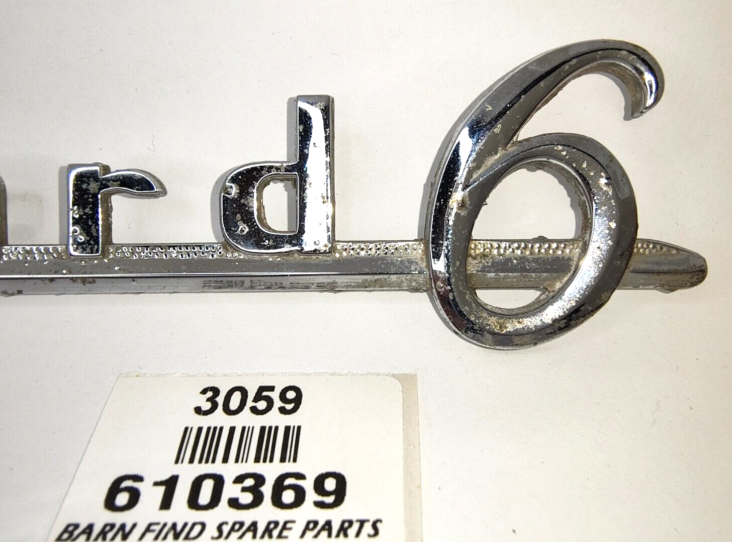 Original 10" 25cm vintage Vanguard 6 chrome emblem badge large J Fray Ltd 6103694