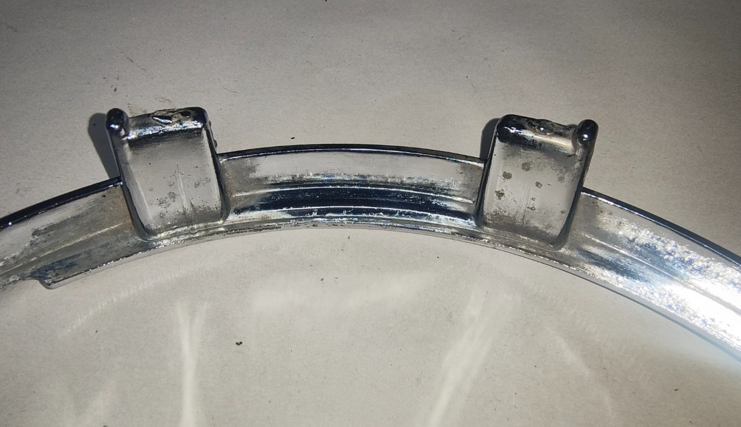 JAGUAR DAIMLER Original pair METAL Chrome 5.75" inner headlamp trim/rims C1818111