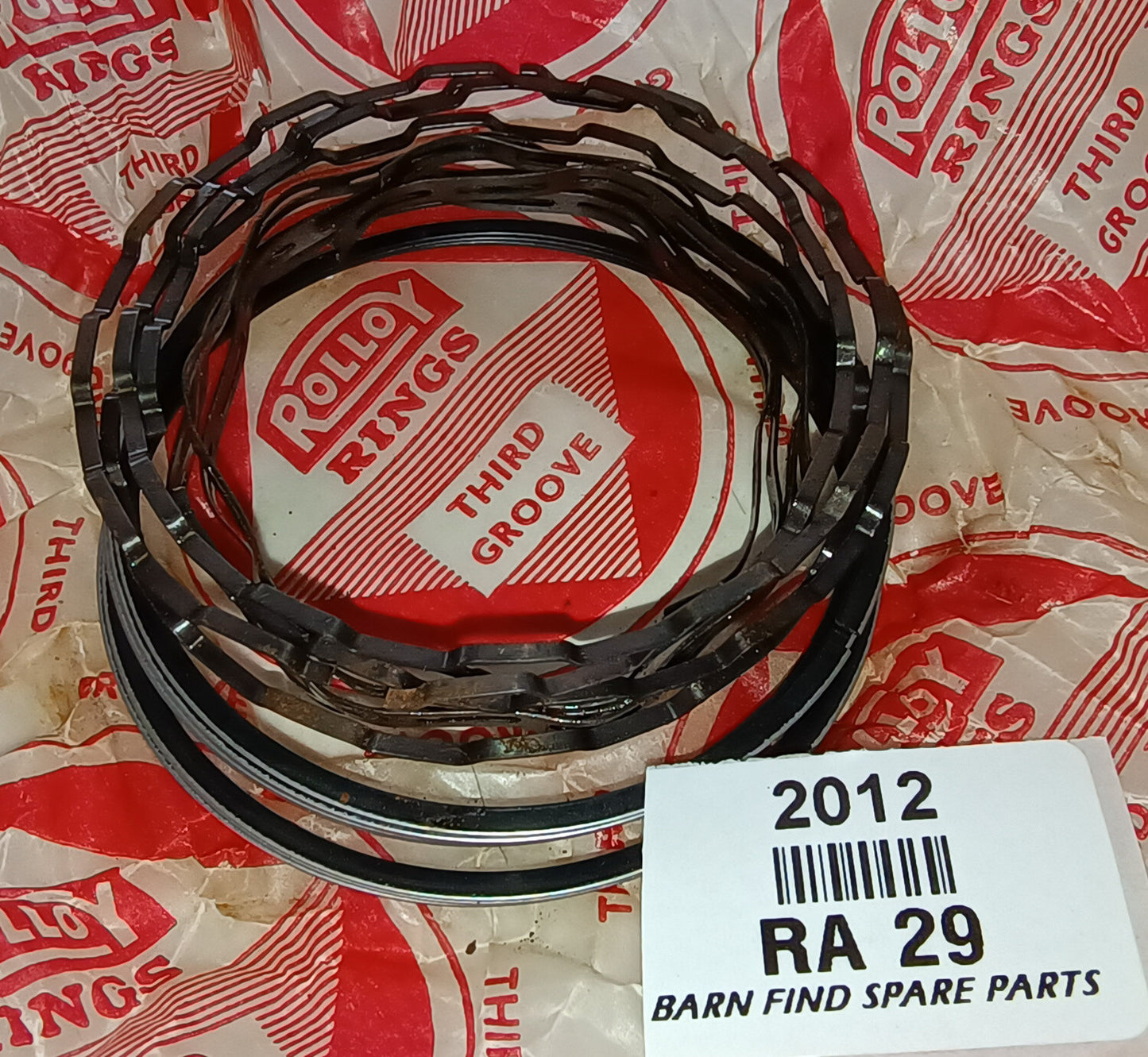 Original New Old Stock RA 29 piston ring set - British Leyland genuine parts and5