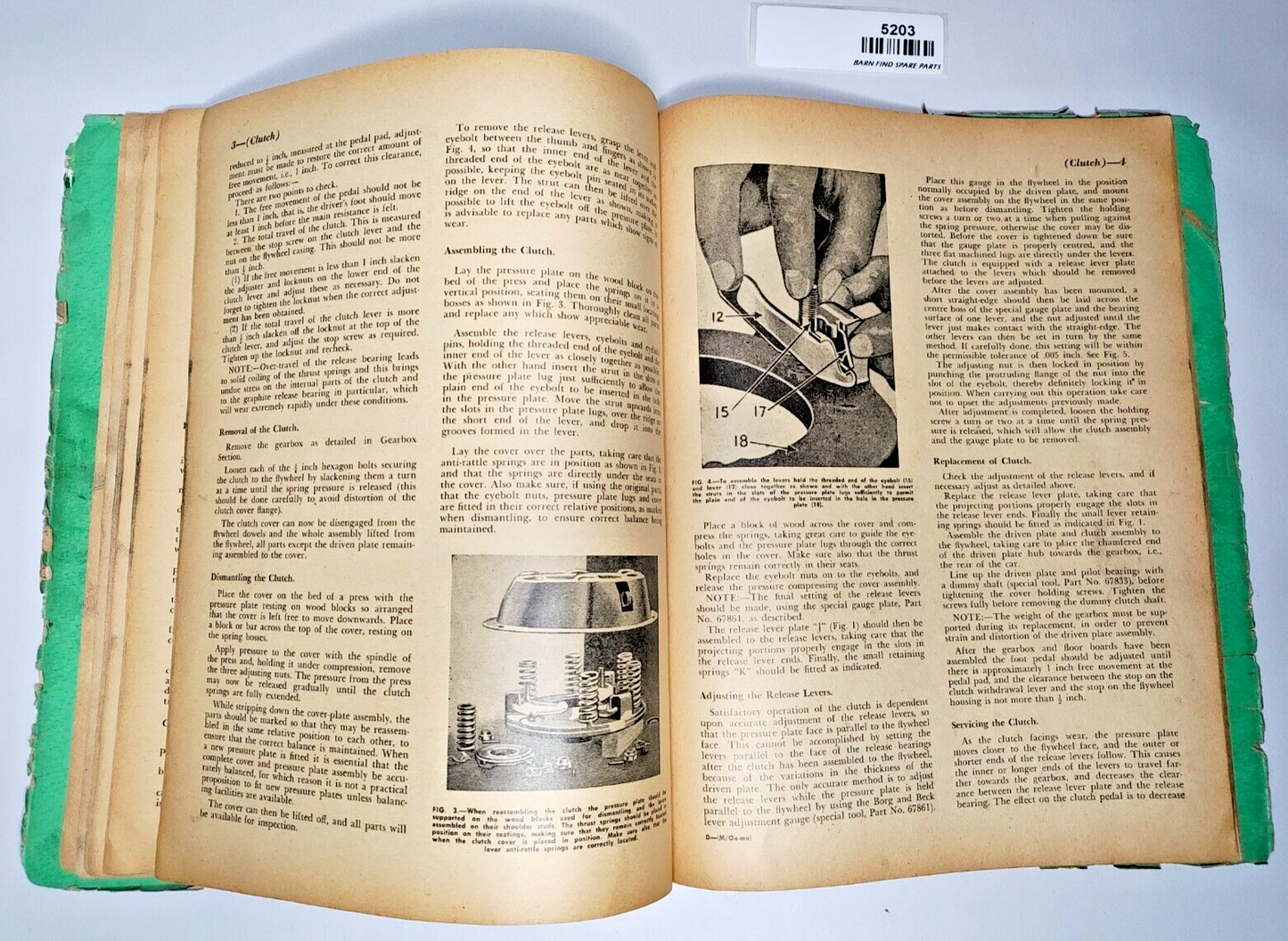 Morris Oxford Series 'MO' 1948 to 1954 service manual soft cover 1956 edition8