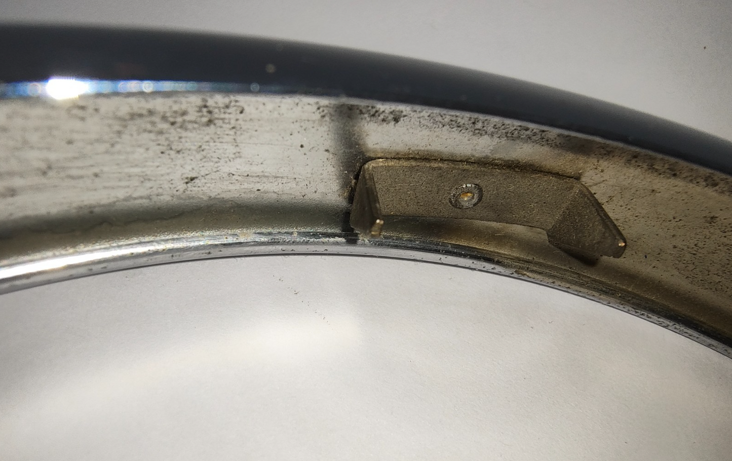 Lucas Original Morris Minor 2 door pair METAL chrome headlamp trim rings L55252911