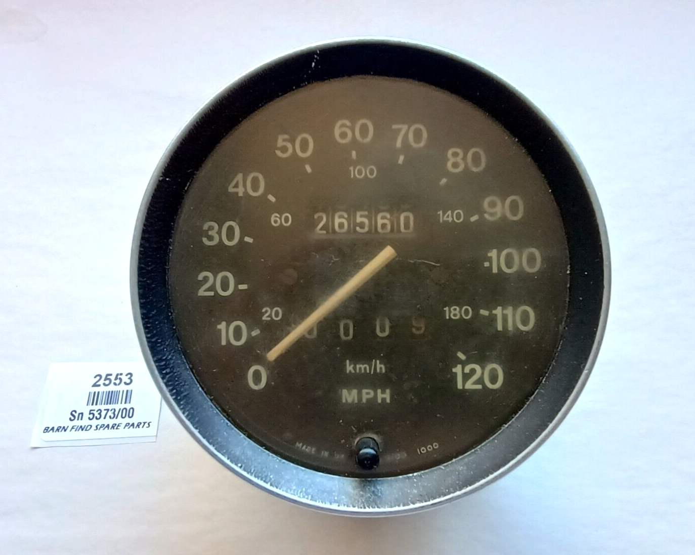 Smiths Original USED 120 MPH Speedometer Sn 5373/000