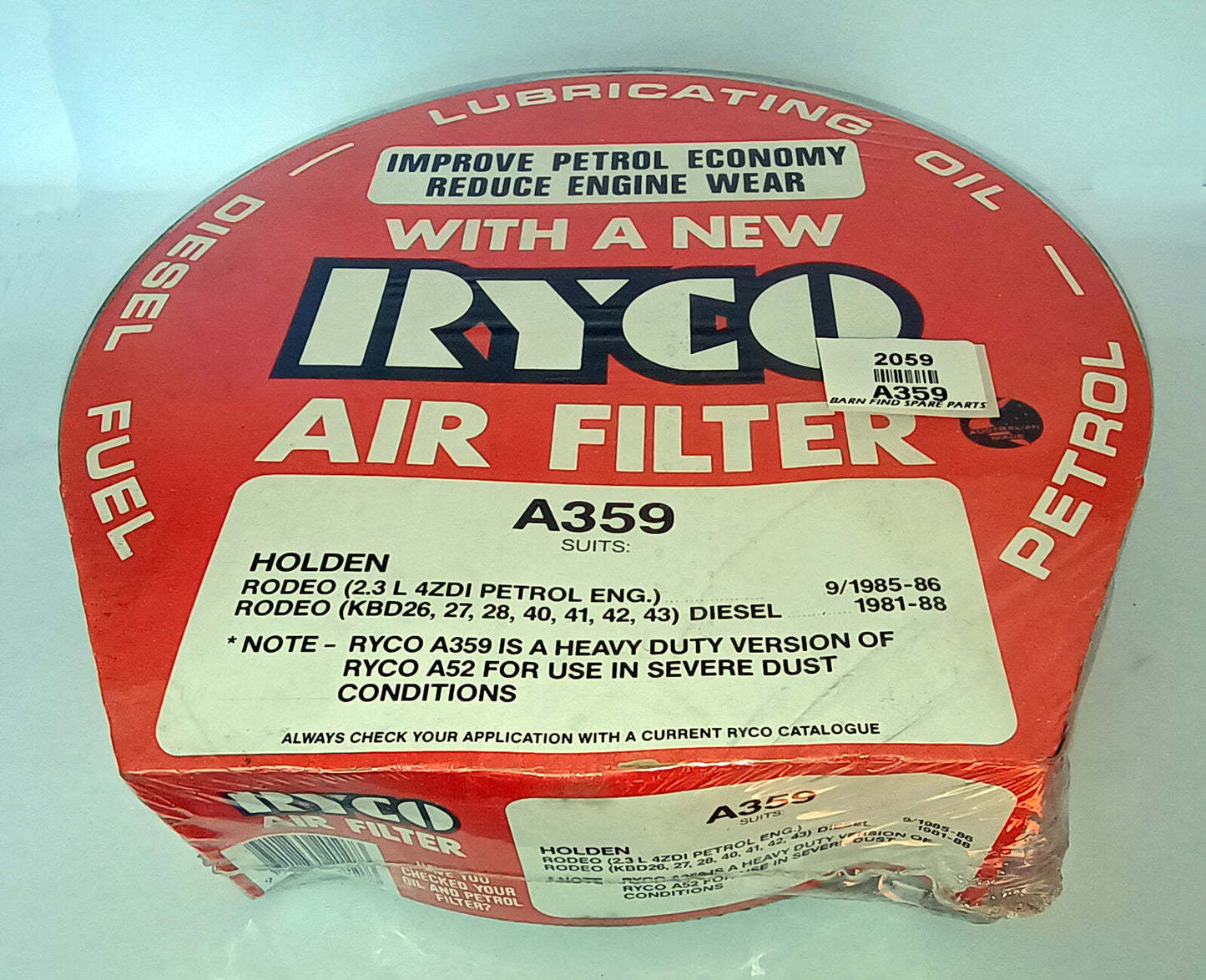 Ryco Air Filter A359 NOS0