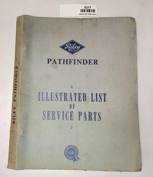 Original Riley Pathfinder RMH Saloon Illustrated Parts List Pub. AJB5172 19540