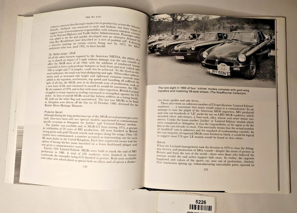 MG LOG A CELEBRATION OF THE WORLD'S FAVOURITE SPORTS CAR Peter Haining hardcover9