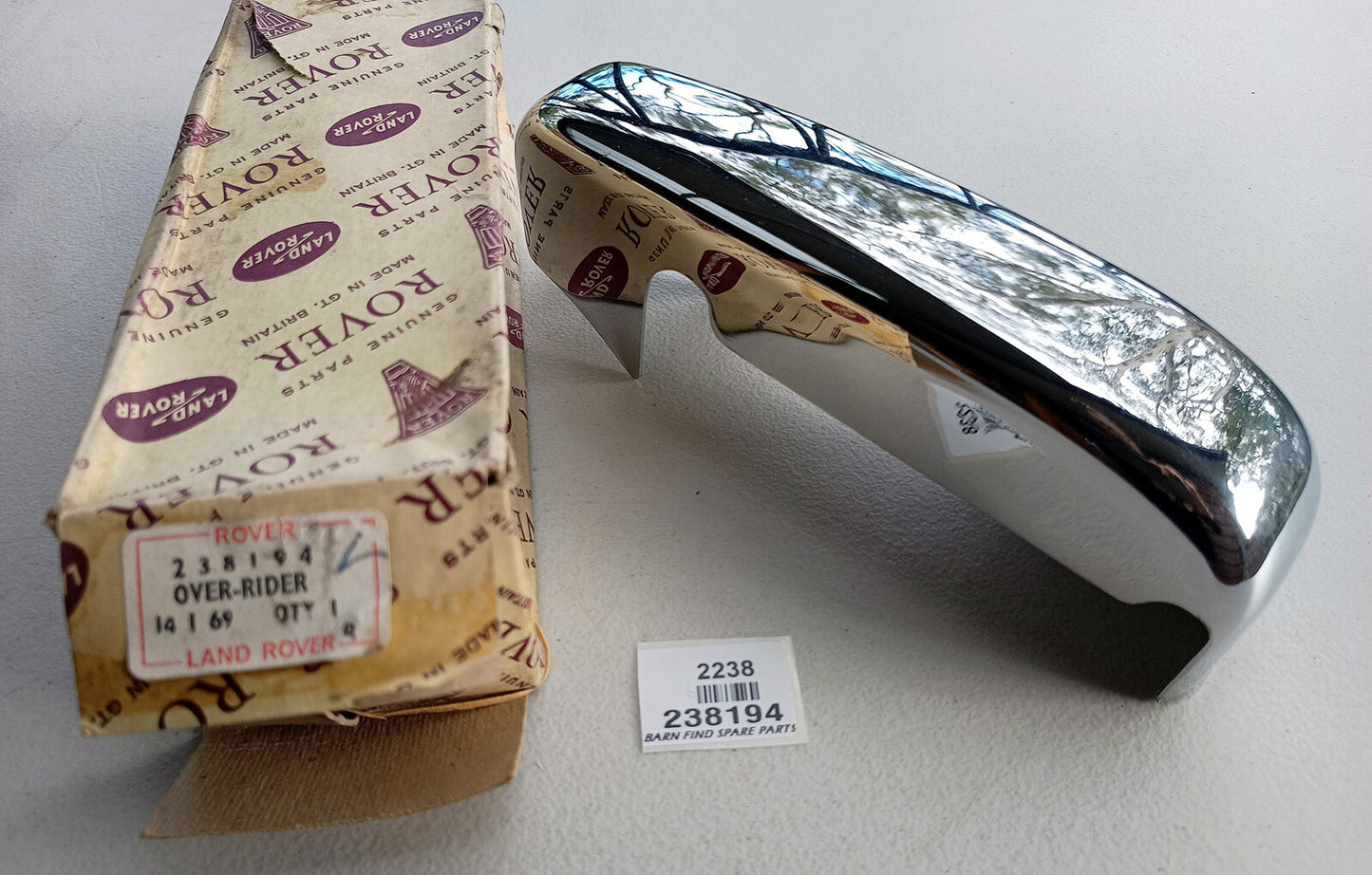 Rover P4 Front Left hand side bumper over-rider, 238194. New Old Stock1