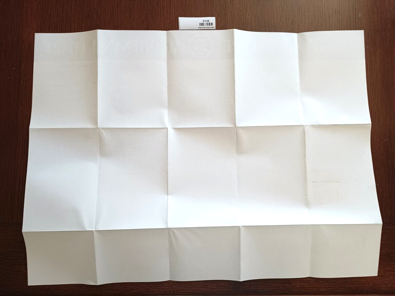 Original vintage JAGUAR ‘”E” TYPE MAINTENANCE CHART - WALL1
