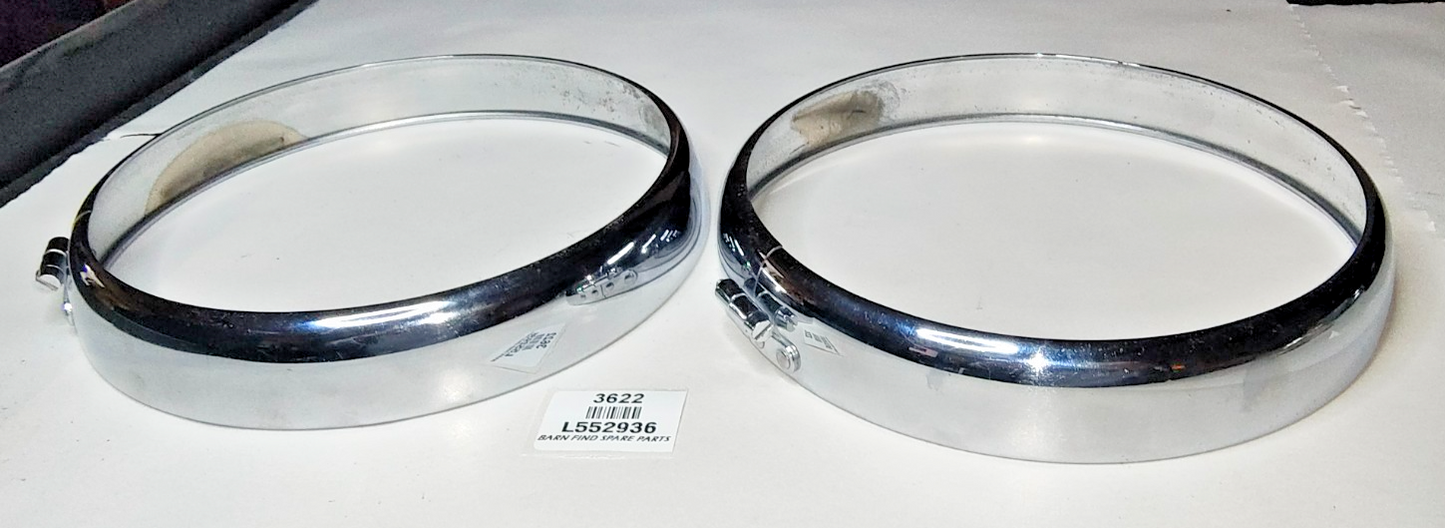 Lucas Original Pair 7 15/16" Headlight headlamp Rims L552936 Good Used Suit P7002