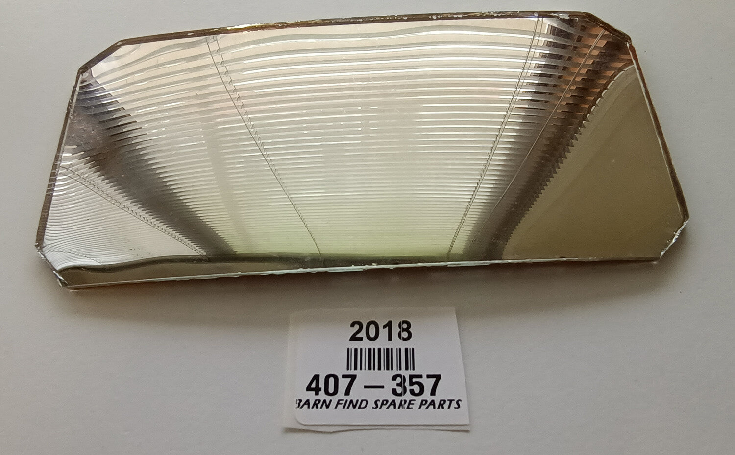 MG Glass Mirror Convex Lens, flat cut corners. New Old Stock 407-357 0