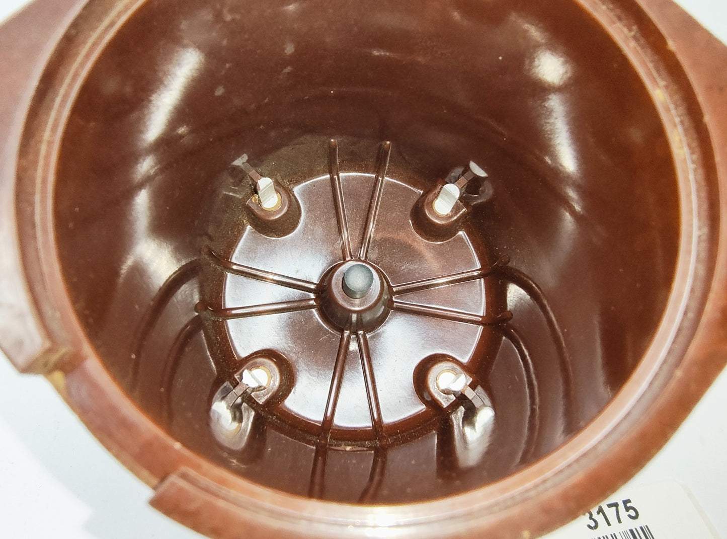Fiat 850 124 ignition distributor cap brown, New Old Stock.6