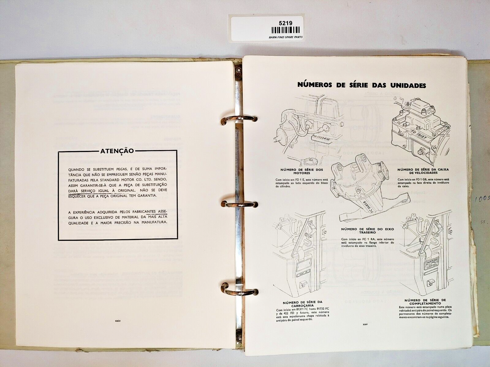 Original Triumph Spitfire Mk3 Sports Car Spare Parts Catalogue5