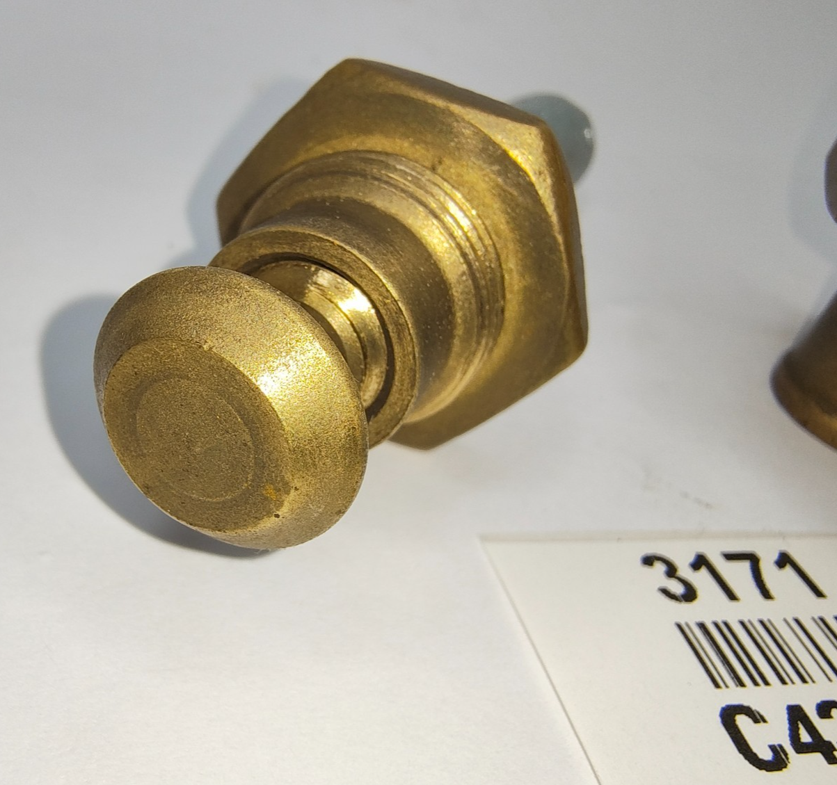 Original Jaguar XK early solid brass Heater Valve good used condition C43929