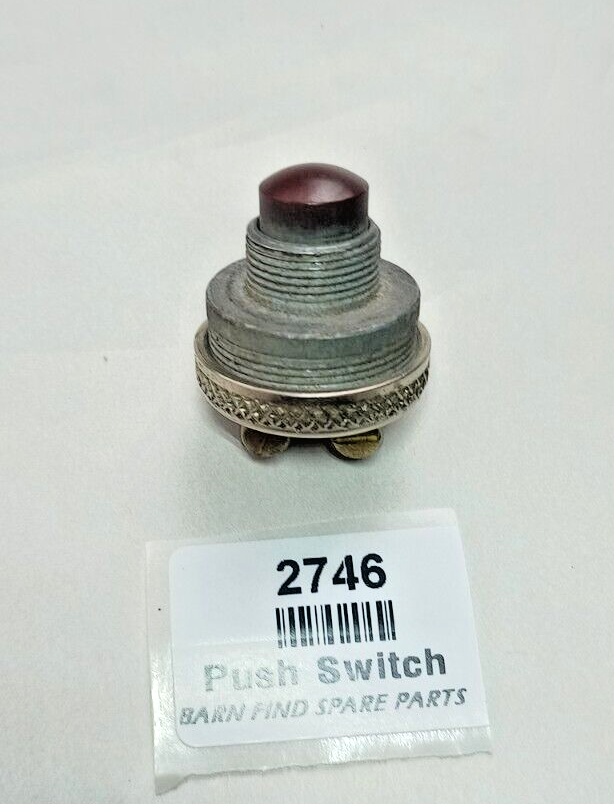 Vintage red/brown Bakelite Push button starter ignition switch screw connectors1