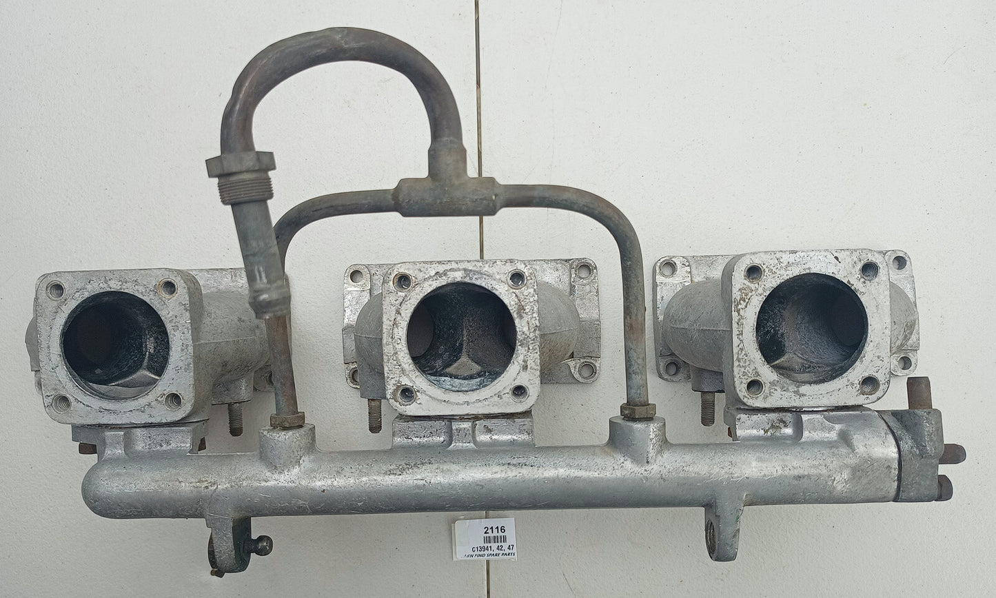 Triple SU Jaguar  3.8 Litre three branch inlet Manifold C13941, C13942, C19347. 2