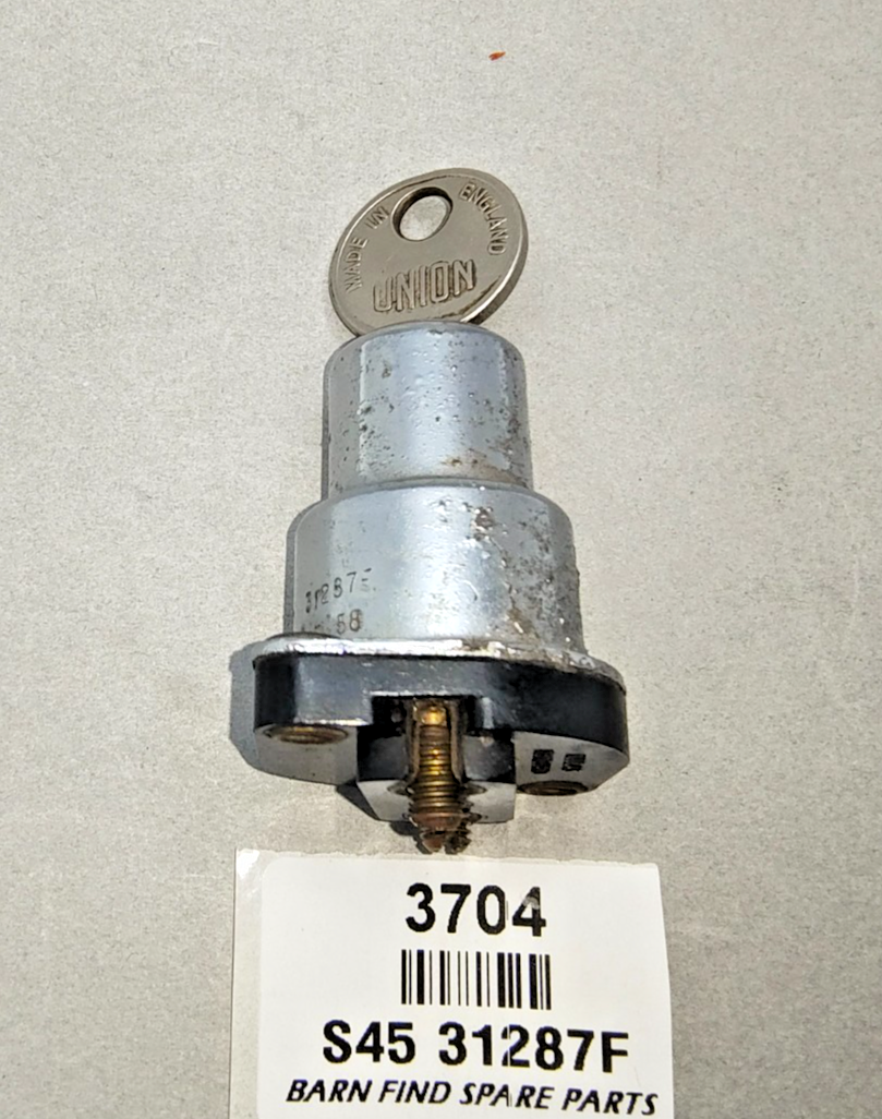 Original Lucas Model S45 31287F ON/OFF two hole flange ignition switch with key0
